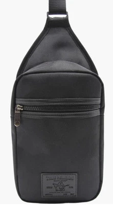 Bolso Bandolera True Religion Negro Unisex Parche Buda YETA 2.0 TR104144 Nuevo Foto 1 de 4