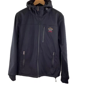 Paul & Shark Black Softshell Zip Up Hooded Jacket M - Picture 1 of 6