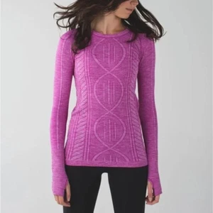 lululemon Damen 4 Rest Less Pullover Oberteil meliert ultraviolett lila sehr guter Zustand - Bild 1 von 6