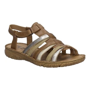 Josef Seibel Ivy 02 braune Kombi-Ledersandalen für Damen UVP 30 £ sparen - Bild 1 von 7