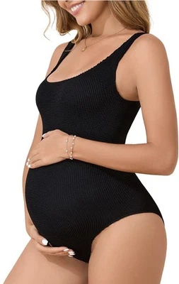 Купальник цельный Summer Mae для беременных черный один размер подходит всем - Изображение 1 из 3