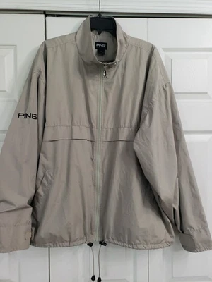 PING Performance Golf Khaki Full Zip Jacket Size (XL-54"CHEST) Very Nice  - Image 1 of 4