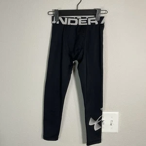 Under Armour YSM Black Pants Fitted Cold Gear Youth Small - Picture 1 of 11
