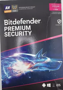 BITDEFENDER PREMIUM SECURITY 10 DEVICES 1-YEAR SUBSCRIPTION PS02ZZCSN120BEN - Picture 1 of 3