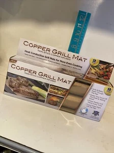 Copper Grill and Baking Mat Non-Stick Copper Infused 2 Pack - Picture 1 of 2