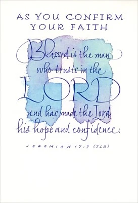 Nice CONFIRMATION Card FOR YOUNG MAN, Blessed Jeremiah Bible Verse — Hallmark +✉ - Image 1 of 4