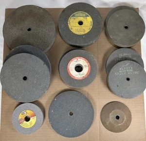 (12) Vintage Unused Norton & Colonial Grinding Wheels Grind Stones 4" - 7" dia. - Picture 1 of 17