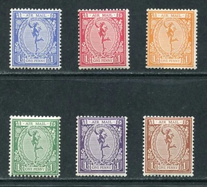 1923 Mercury Airmail Proof Stamps - De La Rue - 6 shades - MLH (ET046) - Picture 1 of 2