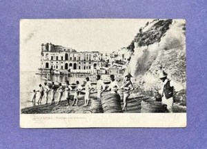 Napoli Posillipo con Pescatori Vintage Postal Pescadores Escena 1900 - Imagen 1 de 2