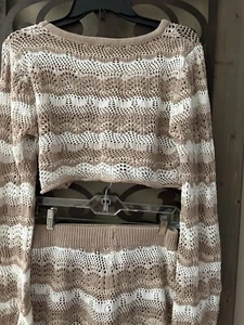 Usado en Excelente Condición Princesa Polly LEAH SET TEJIDO BLANCO/BEIGE EE. UU. 6 - Imagen 1 de 6