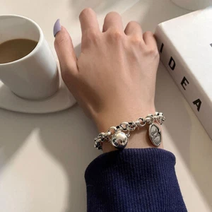 Lucky Chain / Jewelry Hot Good Women Party Bracelet Gift Beads Silver Cha ^ - Picture 1 of 11