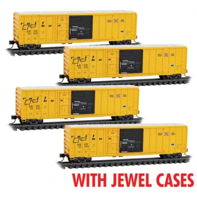 N  MICRO TRAINS 983 00 223 Railbox set 50' Rib Side Boxcar Plug & sliding Door - Image 1 of 2