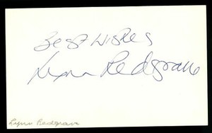 Lynn Redgrave (d2010) signed autograph 3x5 card Actress Gods and Monsters R759