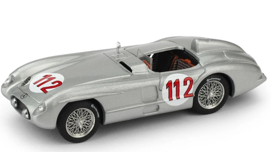 MERCEDES 300 SLR N.112 2nd TARGA FLORIO 1955 J.M.FANGIO-K.KLING 1:43 BRUMM  R189 - Immagine 1 di 1