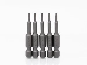 ASTA T7 Torx TX-Star 1/4" Hex Insert Bit S2 Steel 50mm Long Pack of 5 - Picture 1 of 5
