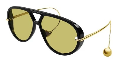 Gafas de sol Bottega Veneta BV1273S negras y doradas/amarillas (003) Foto 1 de 2