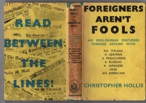 Vintage 1937 FOREIGNERS AREN'T FOOLS Christopher Hollis FOREIGN AFFAIRS HISTORY - Picture 1 of 4