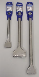 Brand New Lot Of 3 ECEF Chisels For SDS Max Drill 50x400 75x300 40x250 - Picture 1 of 5