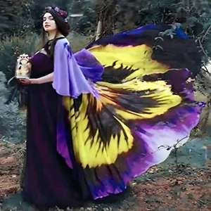 Cloak Shawl Beach Towel Butterfly Wings Halloween Makeup Props Dance Isis Wings - Picture 1 of 5