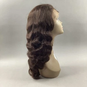 MHLF516L Nahla #Natural Glueless Wavy 100% Unprocessed Human Hair Lace Wig - Picture 1 of 10