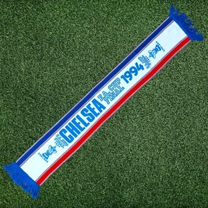 Football scarf Chelsea London,  F.A. CUP FINAL 1994 Old, vintage soccer scarves - Picture 1 of 5