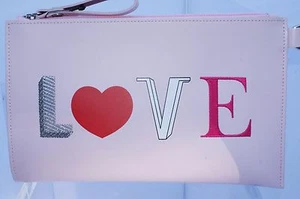 New Longchamp Kiss and Love Flat Cosmetic Wristlet Pouch Wallet - Picture 1 of 12