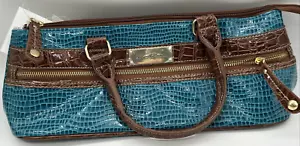 SAMANTHA BROWN Insulated Wine Tote Faux Croc Zip Closure New with Tags - Picture 1 of 9