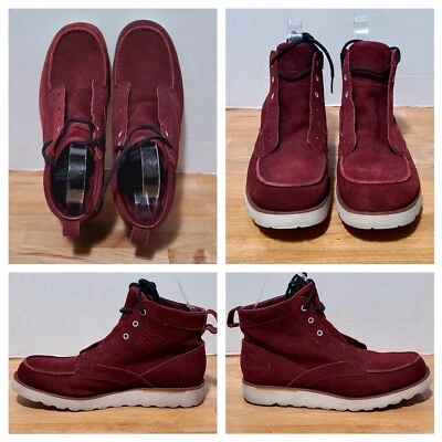 Botas de cuero de gamuza Nike ACG Kingman 525387-667 para hombre talla 12 rojo borgoña Foto 1 de 4
