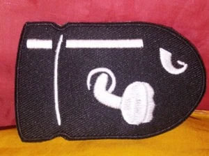 Bullet Bill Embroidered Patch Iron-on Super Mario Bros Good Luck Magic Charm - Picture 1 of 1
