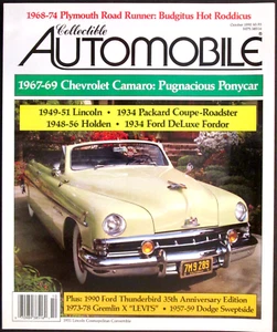COLLECTIBLE AUTOMOBILE October 1990 - Picture 1 of 2
