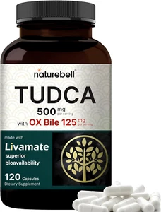 TUDCA 500Mg with OX Bile 125Mg per Serving, 120 Capsules – Bile Salts Support, H - Picture 1 of 12