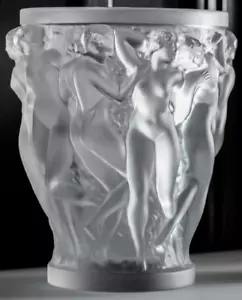Lalique France Crystal Bacchantes Vase Nude Women 24CM Frosted Signed RRP $9,100 - Picture 1 of 19