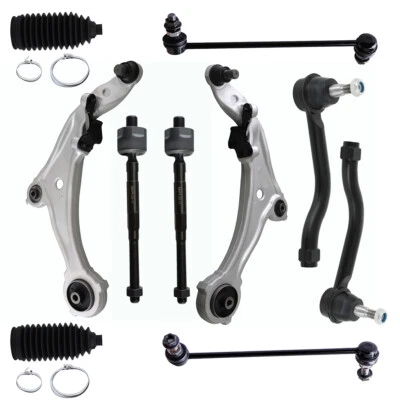 10pc For Nissan Murano 2009-2014 Front Lower Control Arms Sway Bars Tie Rod Ends Foto 1 de 4