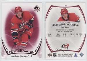 2021-22 SP Authentic Future Watch Limited Red Joey Keane #126 Rookie RC