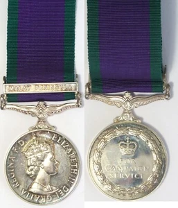UNC General Service Medal - Elizabeth II Malaya Campaign - SPECIMEN MYB 198 - Picture 1 of 3