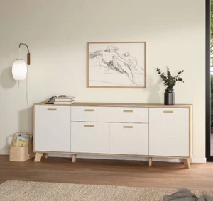 Large White Sideboard Cabinet Cupboard - Picture 1 of 10