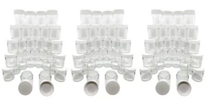 3oz Child Resistant Glass Jars +White Caps For Eighth or 3.5g Flower (100 Pack!) - Picture 1 of 3