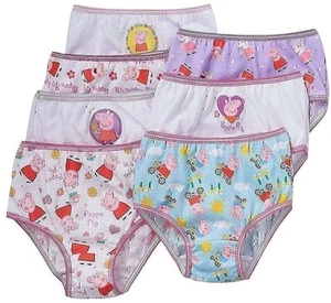 Peppa Pig Little Girls Panties 7 PAIR of Underwear Briefs Size 2T-3T, 4T - Picture 1 of 1