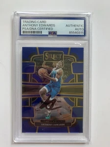 Anthony Edwards Signed Autographed 2023-24 Panini Select Blue PSA SLAB - Picture 1 of 2