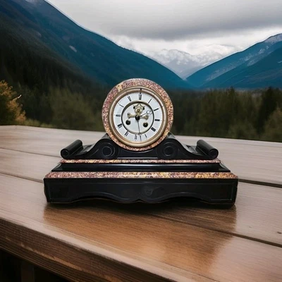 Reloj francés de pizarra y mármol (solo para piezas) Foto 1 de 4