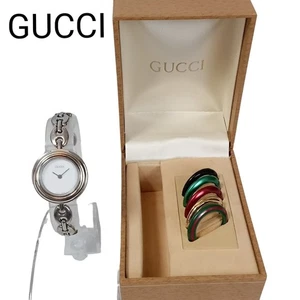 428-5 GUCCI Damen Quarzuhr mit Ersatzlünette, 11/12,2L, Original Box - Bild 1 von 9