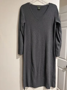 Vestido Eddie Bauer Gris Manga Larga Talla Grande Pequeño - Imagen 1 de 5
