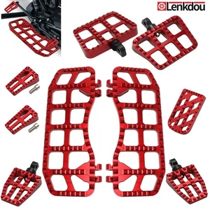 Red Footboards Floorboard Kit For Harley Softail Touring Electra Glide Road King - Picture 1 of 16