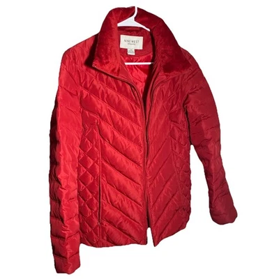 Chaqueta Abrigo Nine West Separates Acolchado GIII Rojo Mujer Cremallera Completa Puffer L Foto 1 de 4