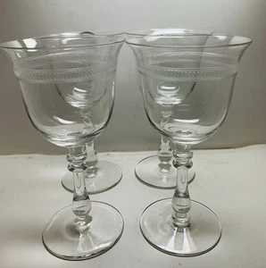 Vtg Flared Lip Stem Wine Glasses 7” Rosé Pinot White Wines - Picture 1 of 3