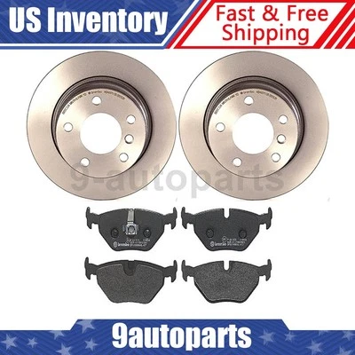 Juego de 3 pastillas de freno trasero Brembo rotores de disco para BMW Z4 2003 2004 2005 Foto 1 de 4