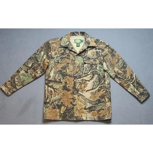 Cabelas Kids 12 Green Camo Button Up Shirt Seclusion 3D Hunting Shirt Youth - Picture 1 of 4