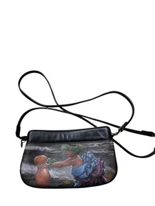 Bolso Hawaiano Icon Los Angeles Cuero Pintado ¡Raro!! - Imagen 1 de 9