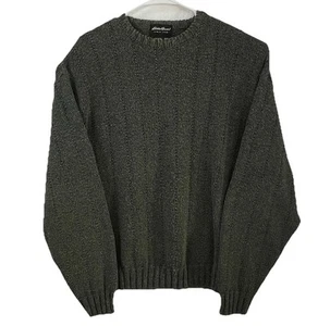 Vintage Gap Sweater Mens Large Green Gray Chunky Ribbed Knit Y2K Pullover - Picture 1 of 7