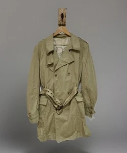 Men's D&G Dolce & Gabbana Heavy Cotton Canvas Military Mac Trench Coat Size M 48 - Picture 1 of 13